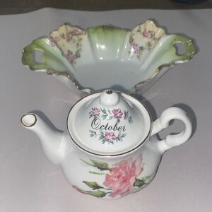 Royal Patrician October ,  Floral Minature Teapot” Bone China.